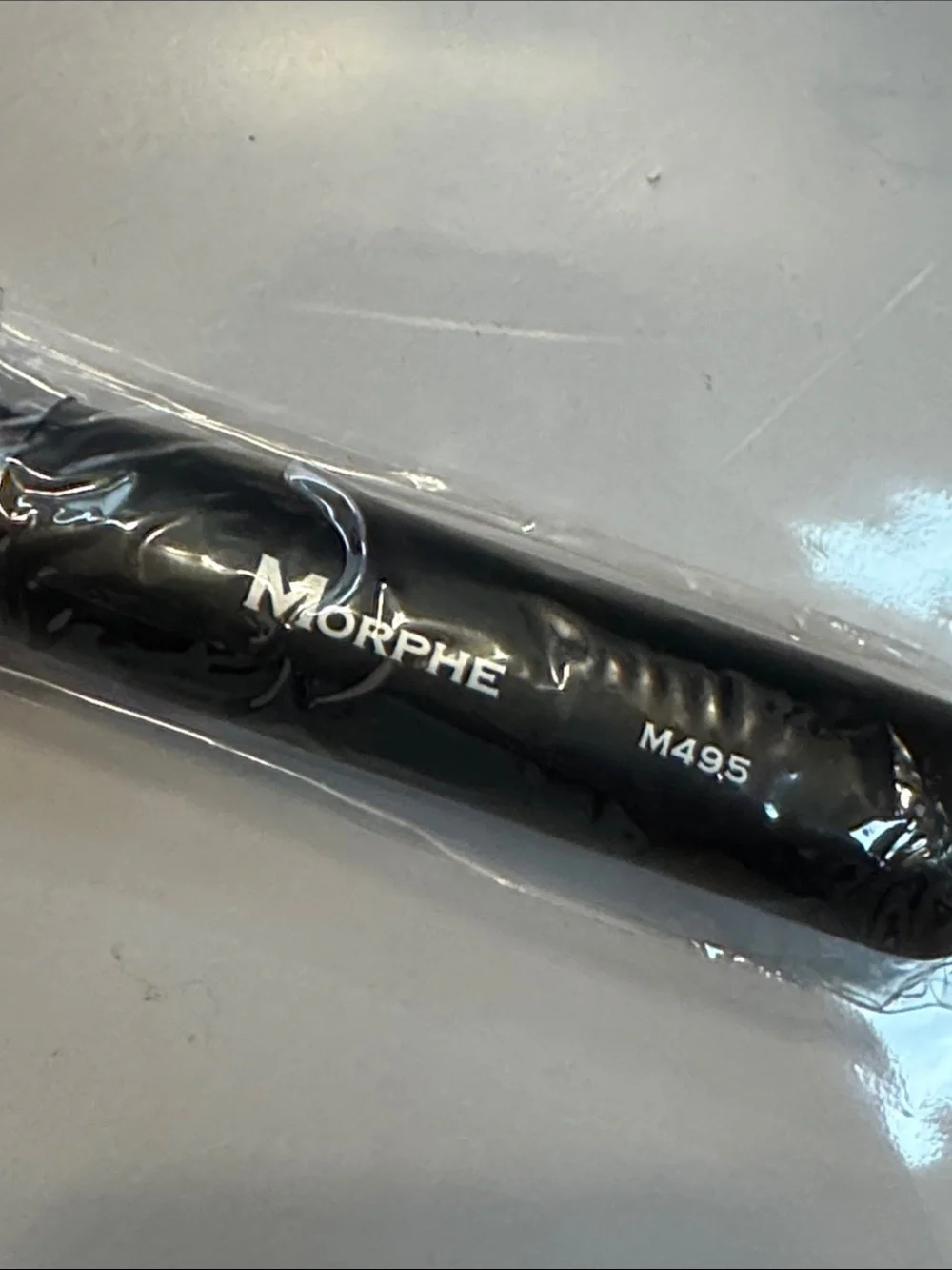 Morphe M498 Duo Deluxe Fan Makeup Brush Black Silver New